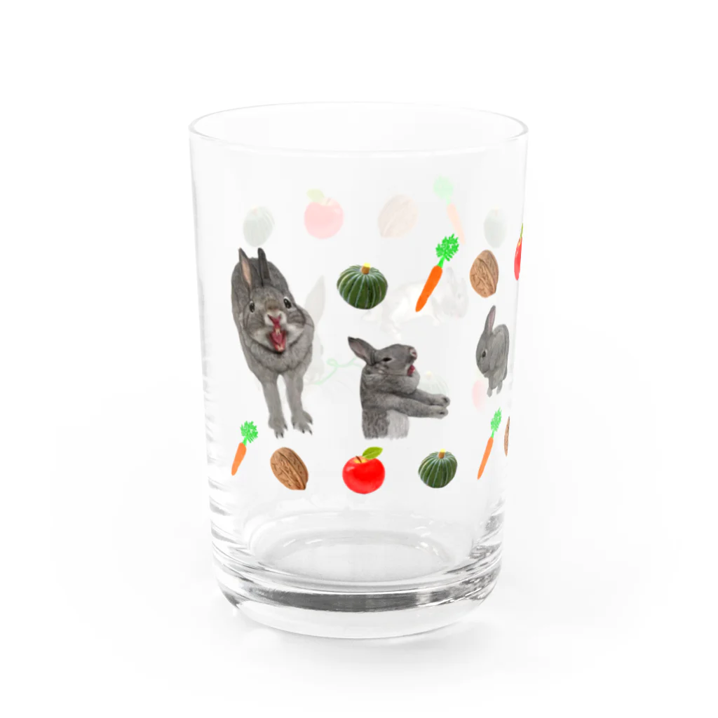 いきもの大好き！ほほえみフレンズのウサギぱらだいす！ Water Glass :left