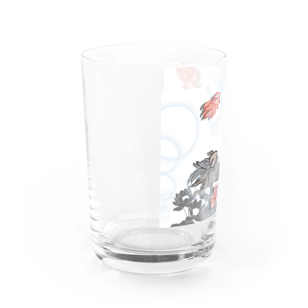 1℃⑥8〜わんど☆ろくまる屋のシャボン金魚とお花 Water Glass :left