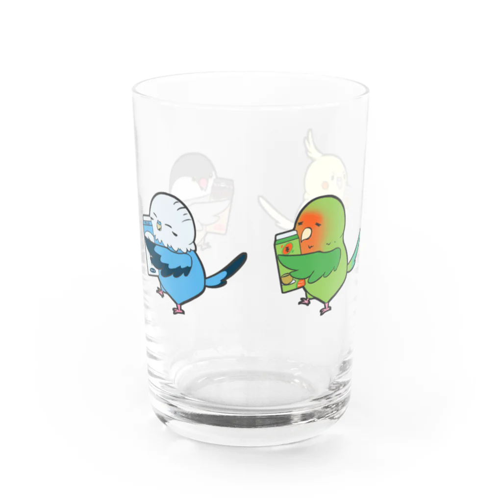 くるるのぴよらいふのドリンク小鳥ちゃん Water Glass :left