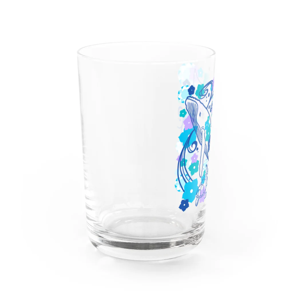 Aquagirl Zamami のZamami サマーシーフラワー グラス左面