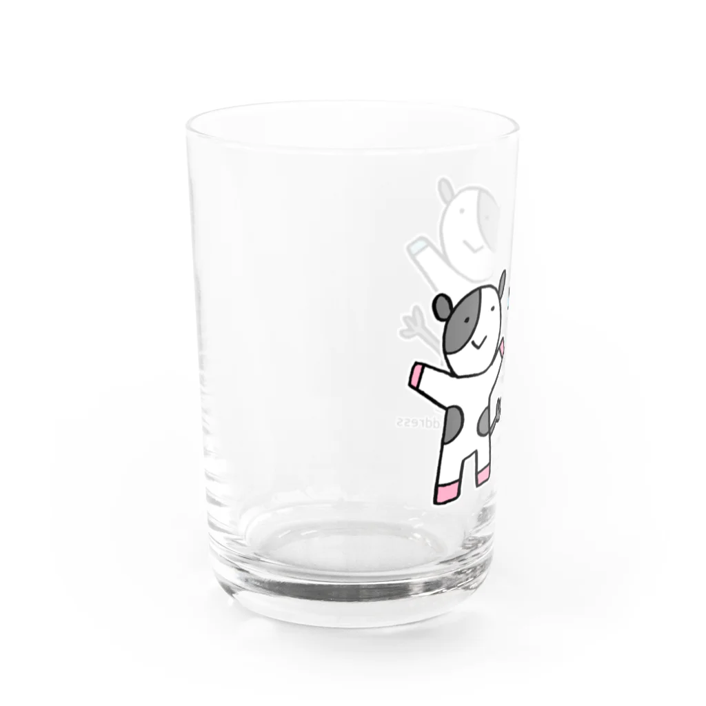 Blue Addressのモーモーうしさんペア Water Glass :left