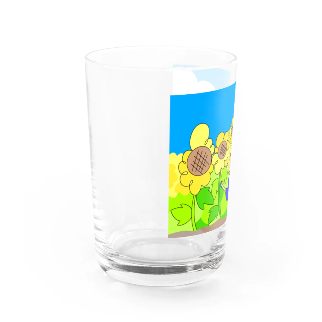 canyouの向日葵のおんなのこ Water Glass :left