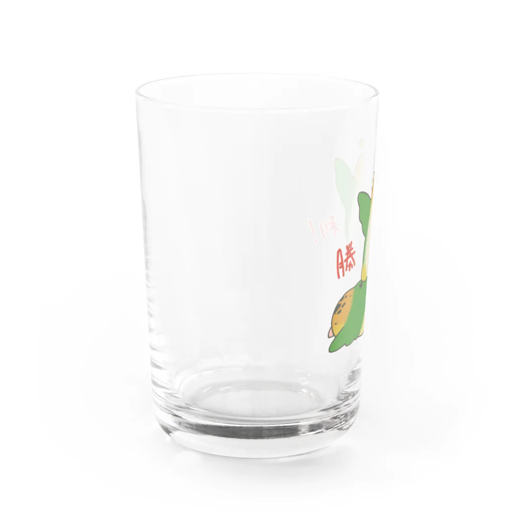 しょんぼりざうるすのシロハラぷろれす(文字入り) Water Glass :left