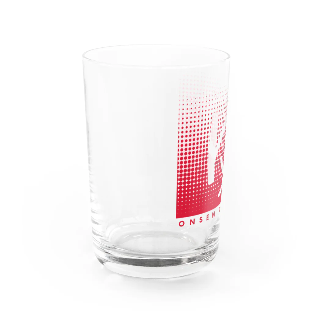 温泉グッズ@ブーさんとキリンの生活の温泉ごくらく（レッド） Water Glass :left