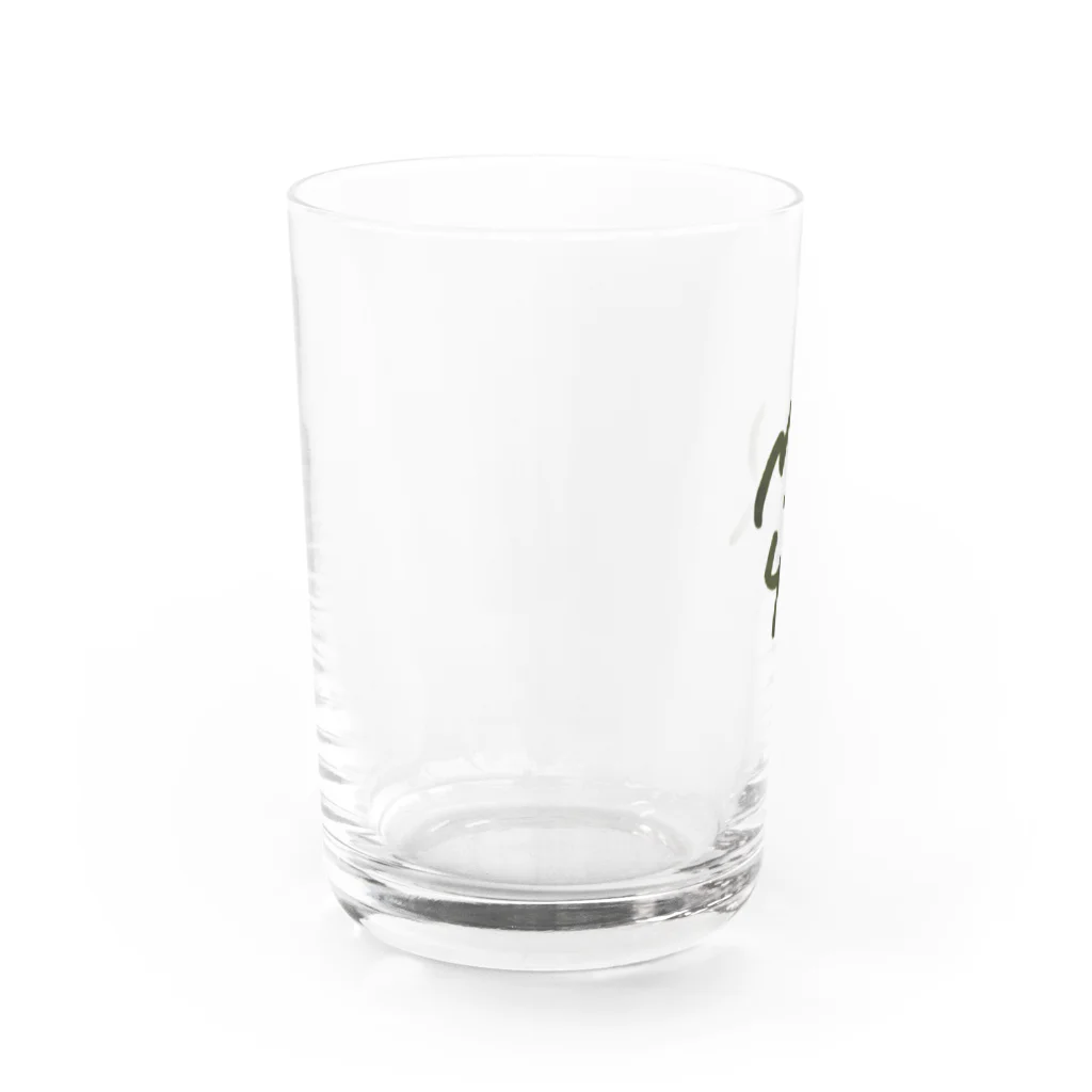 思ったより世界は早くてのポストイットネコ Water Glass :left