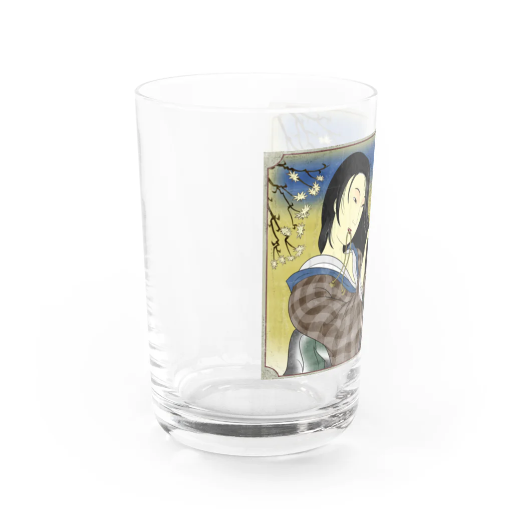 nidan-illustrationの"錦板を遣ふ女の図" #1 Water Glass :left