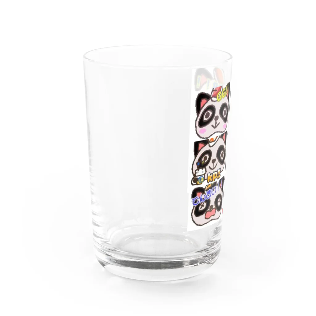 むっつんtwitchSHOPのむっつんアライグマスタンプグラス Water Glass :left