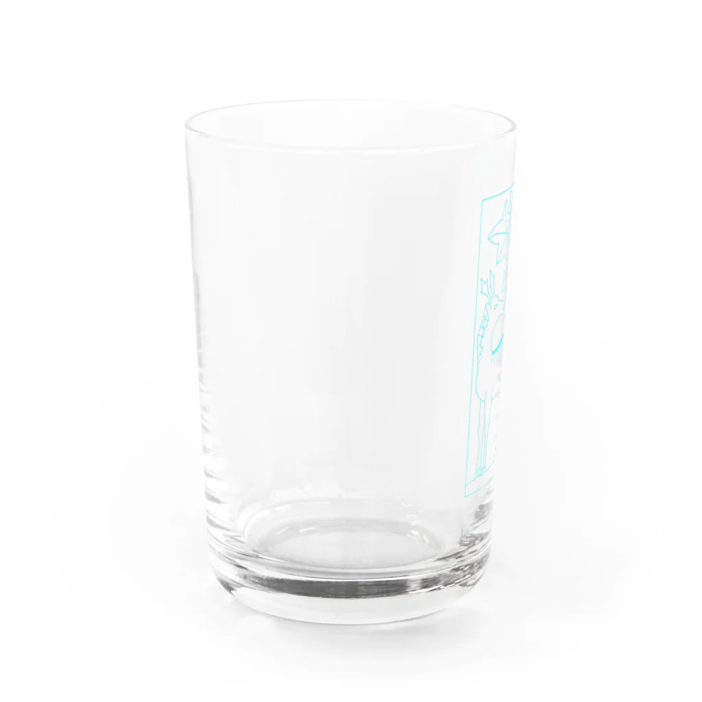 a-s-kの花札　紅葉に鹿 Water Glass :left