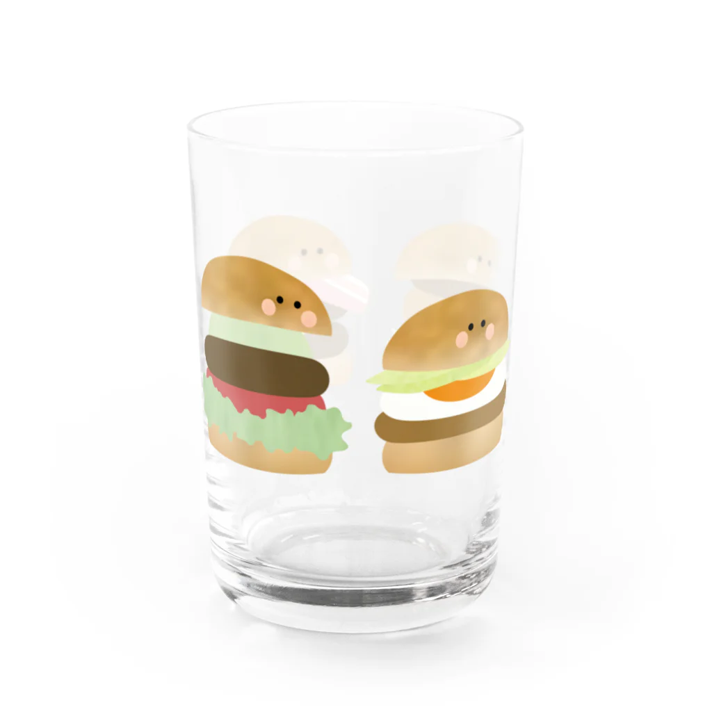 cotton-berry-pancakeのなかよしバーガーちゃん Water Glass :left