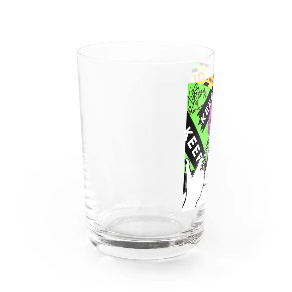 X.蛍光色の蛍光色のグラス Water Glass :left