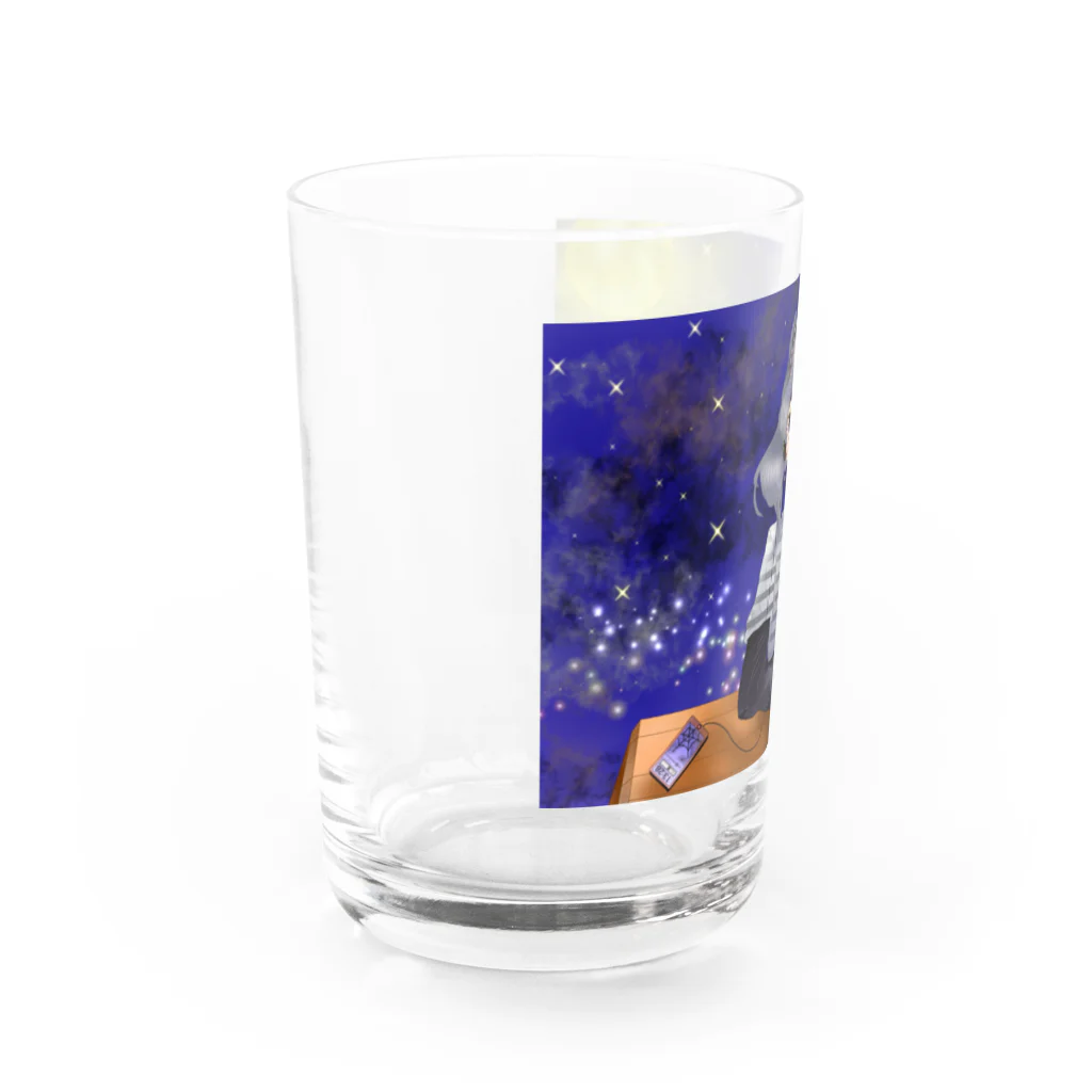 ColorfuLにゃんこののんびり Water Glass :left