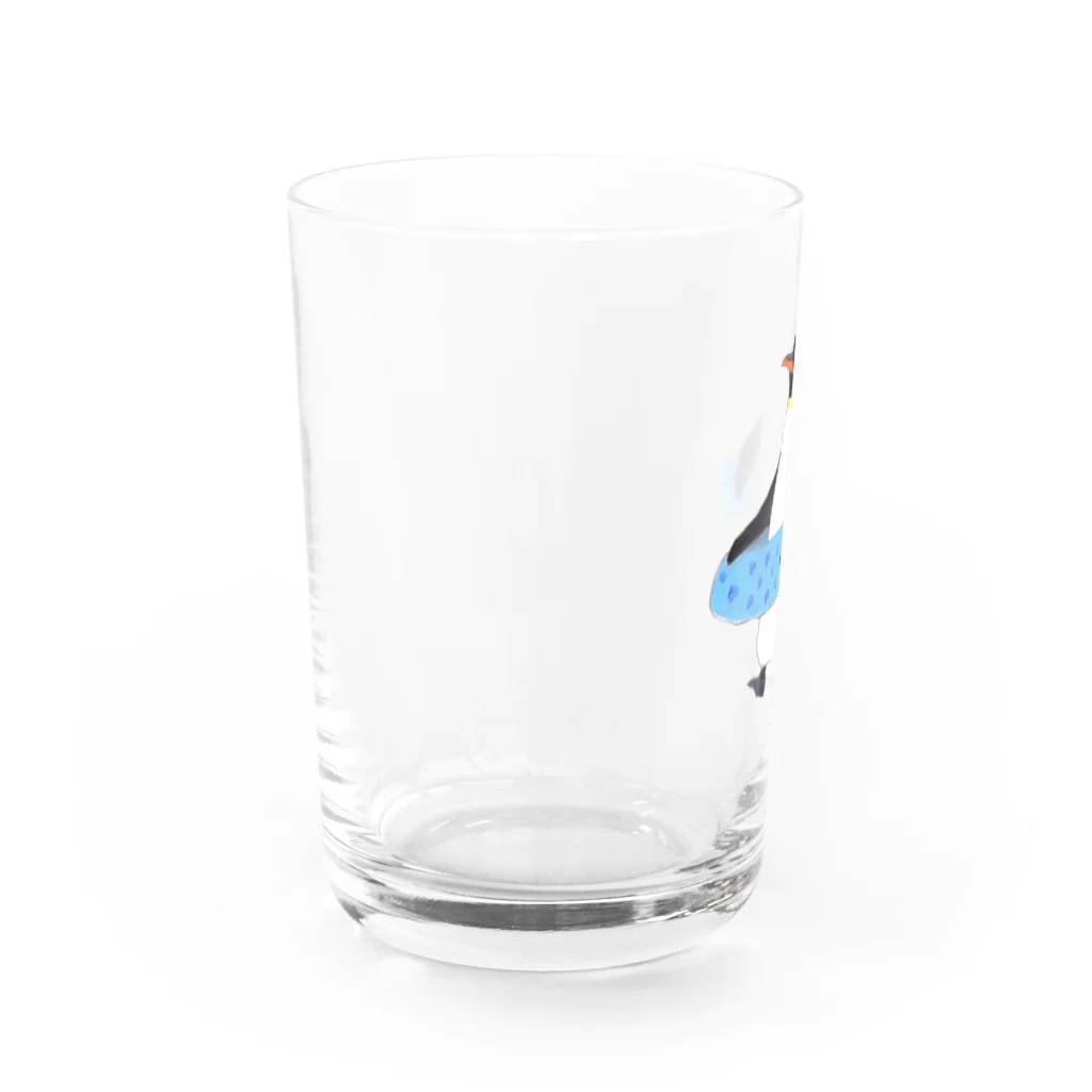 kuroのうきわペンギン Water Glass :left