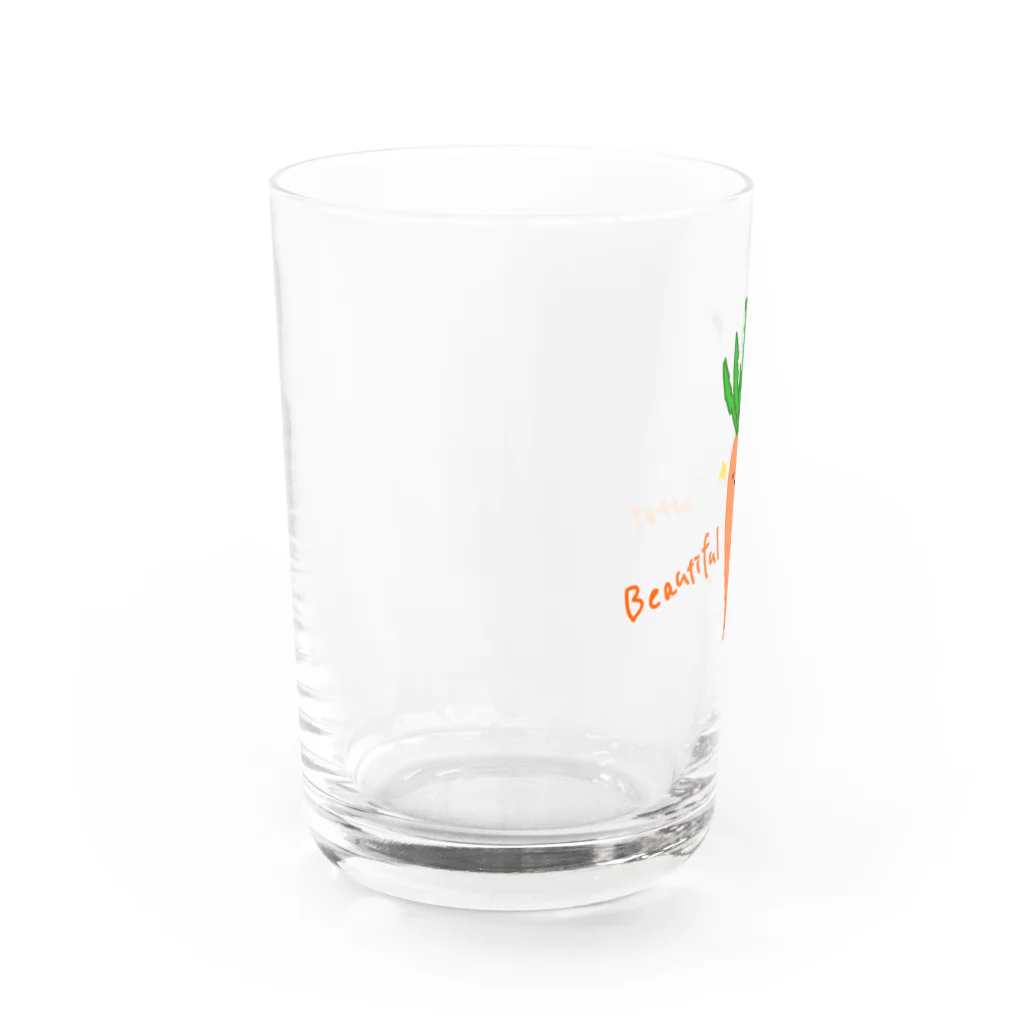 フランスパンの端くれのBeautiful Carrot Water Glass :left