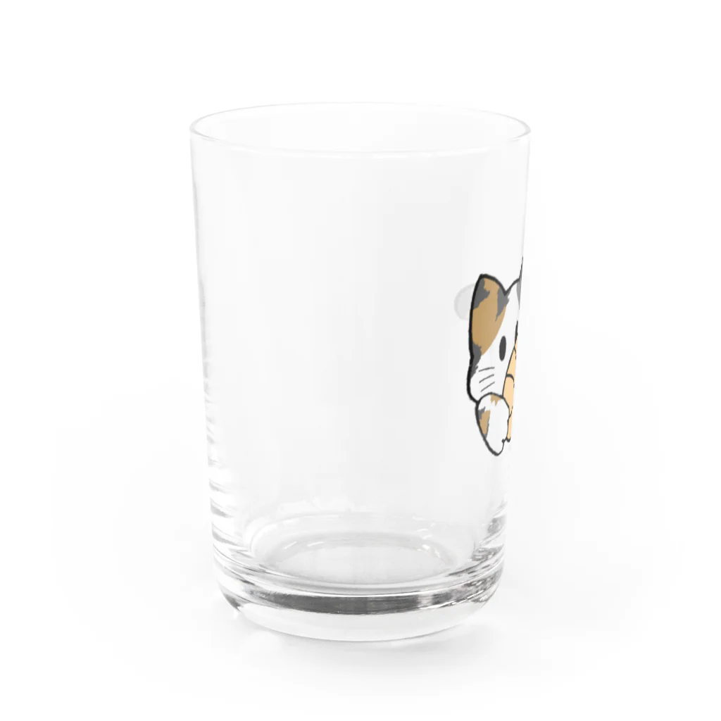 グリヴェール森の雑貨のねこ【ミケ】 Water Glass :left