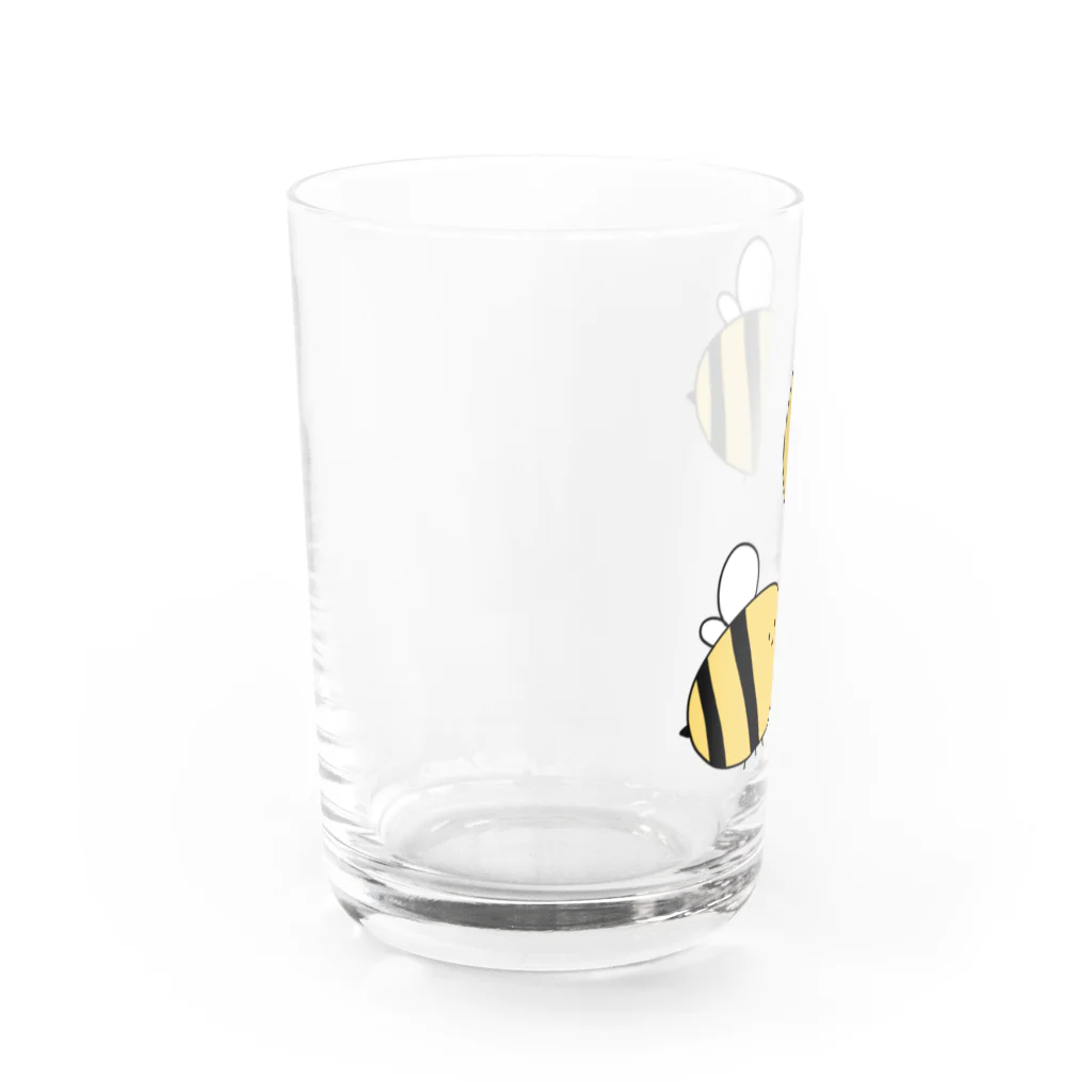 simple doodle のみつばち Water Glass :left