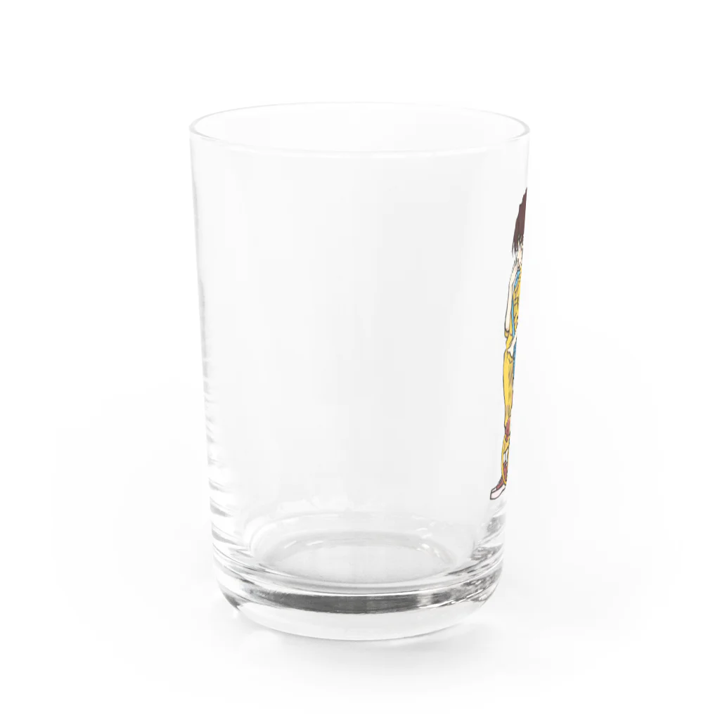 勇気を与えるつきのうた🌝のつきのうた着ぐるみと中の人 Water Glass :left