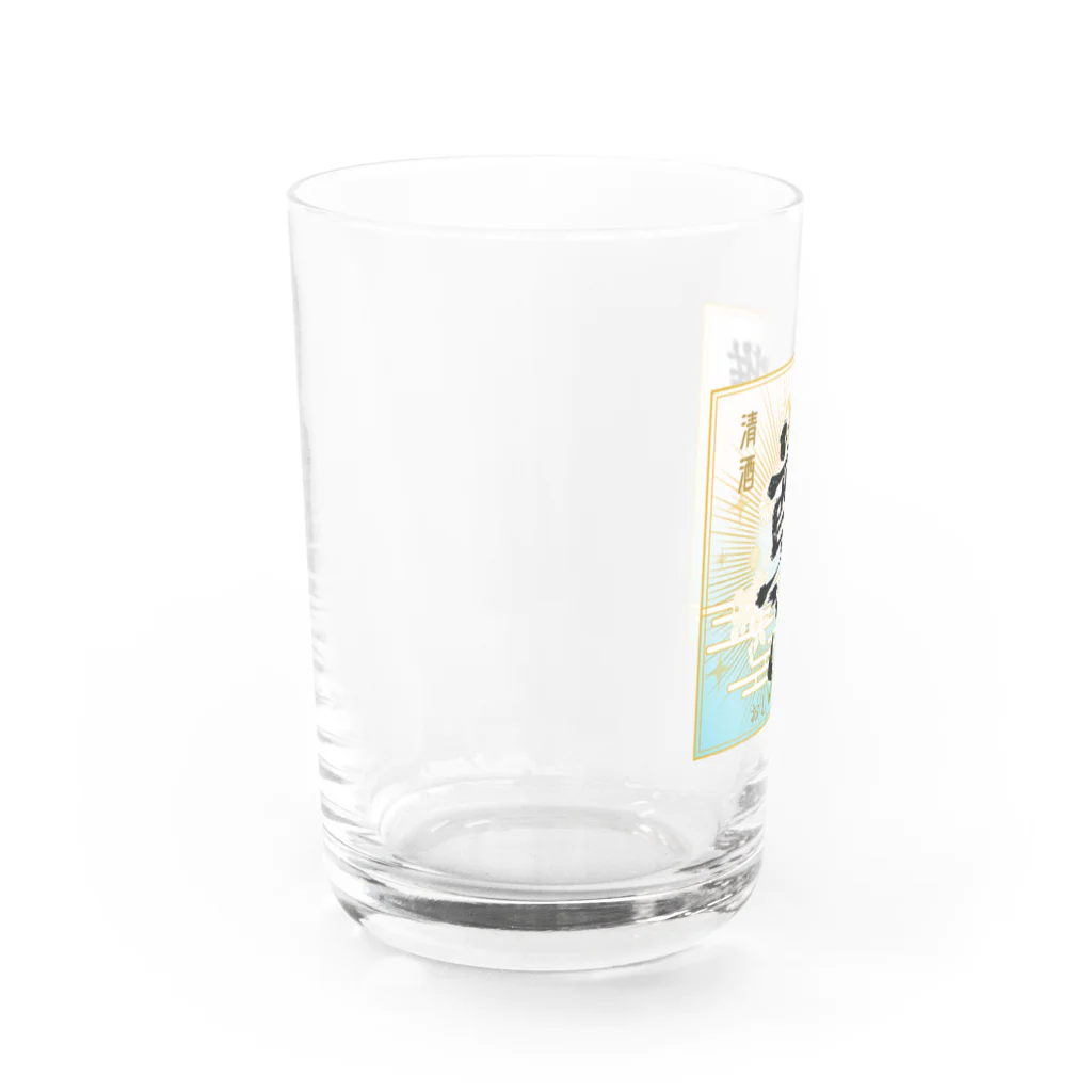 ハチストアの酒ラベル風「推しが尊い」 Water Glass :left