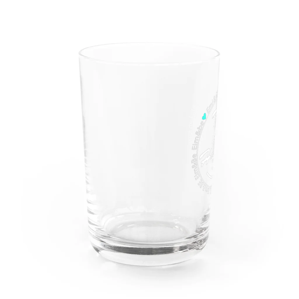 Eim&BeのTime of harmony (ホワイトロゴ✖️エメラルドグリーンハート) Water Glass :left