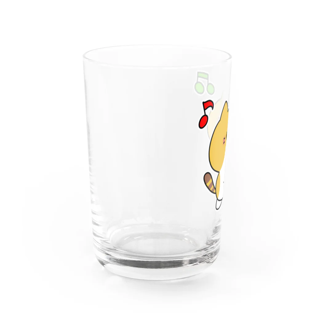  ふじねこ屋のソプラノサックスねこ Water Glass :left