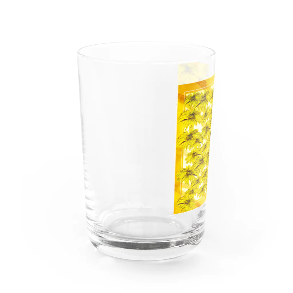 nanatitchのいっぱいいっぱいフラワー(yallow) Water Glass :left