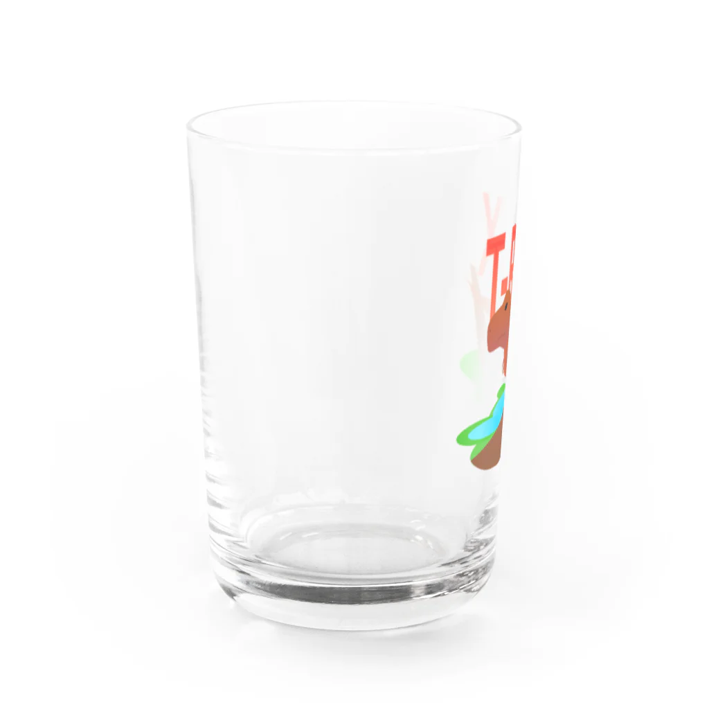 🕷Ame-shop🦇のT-REX（原色バージョン） Water Glass :left