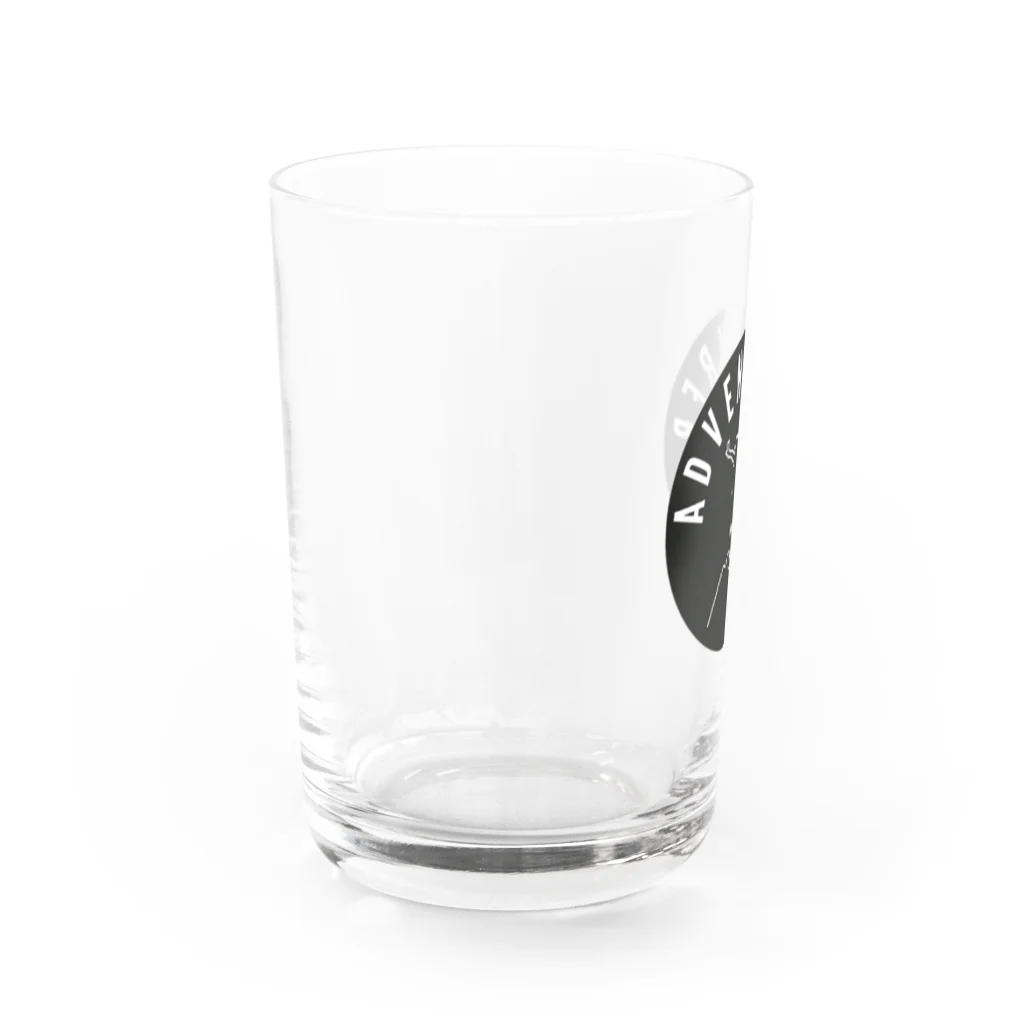 ちゃんまゆの誰もが冒険家グッズ（黒丸ver) Water Glass :left