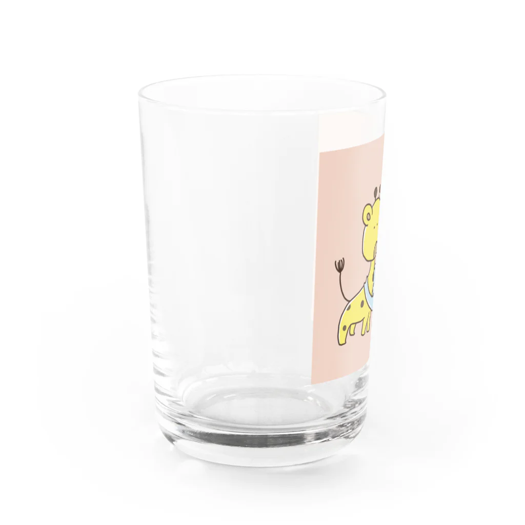 ももひらのBabymals きりん×ぞう Water Glass :left