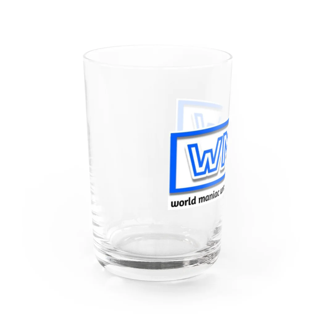 マスクド・ニシオカの新生wMwロゴ Water Glass :left