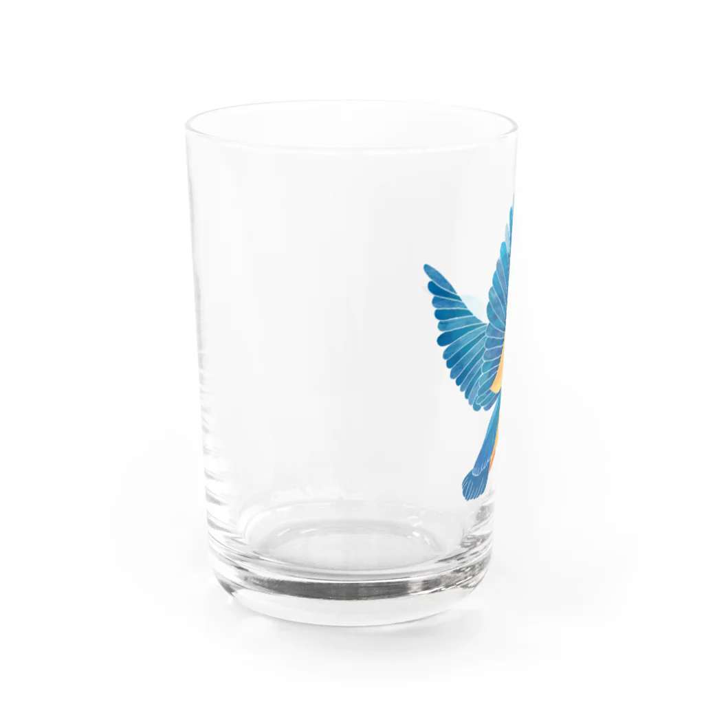 ヒフミヨイのカワセミ Water Glass :left