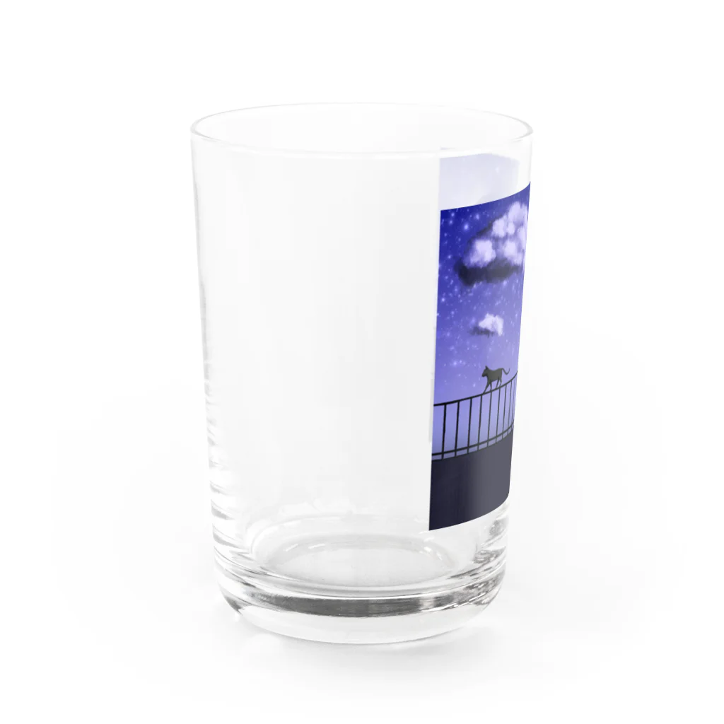 ひはせの夜月と黒猫と。 Water Glass :left