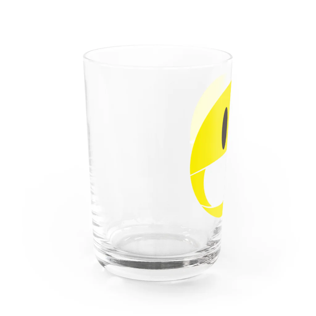 DRIPPEDのマスクをしたスマイリーフェイス Water Glass :left