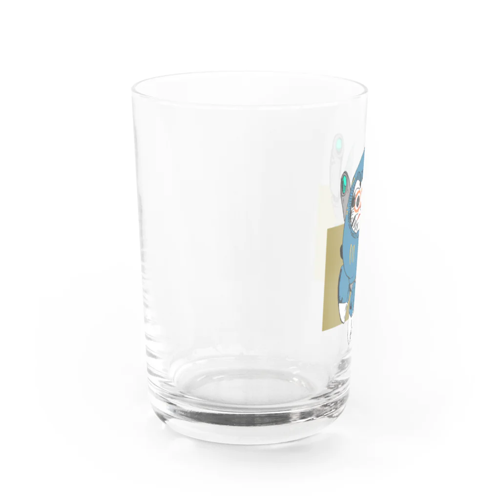 light blueの館のダルマロボ 青 Water Glass :left