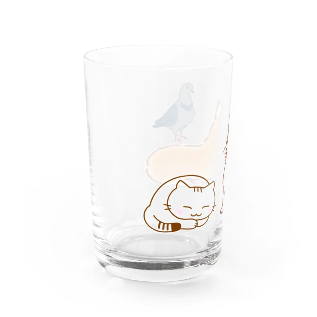 CHIKUSHOの幸せ動物コンビグラス Water Glass :left