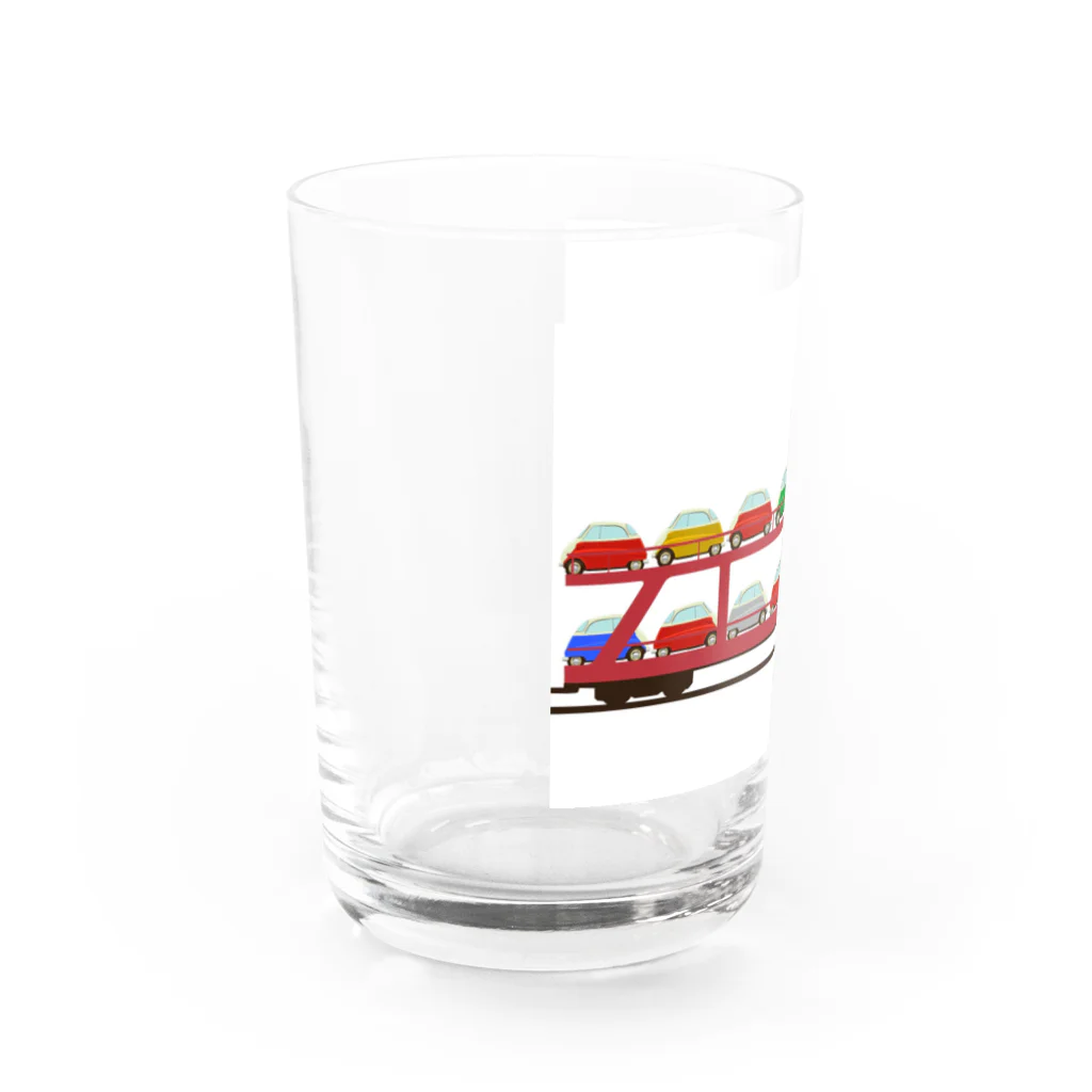 ジョンの乗り物イラストのAuto Zug Water Glass :left