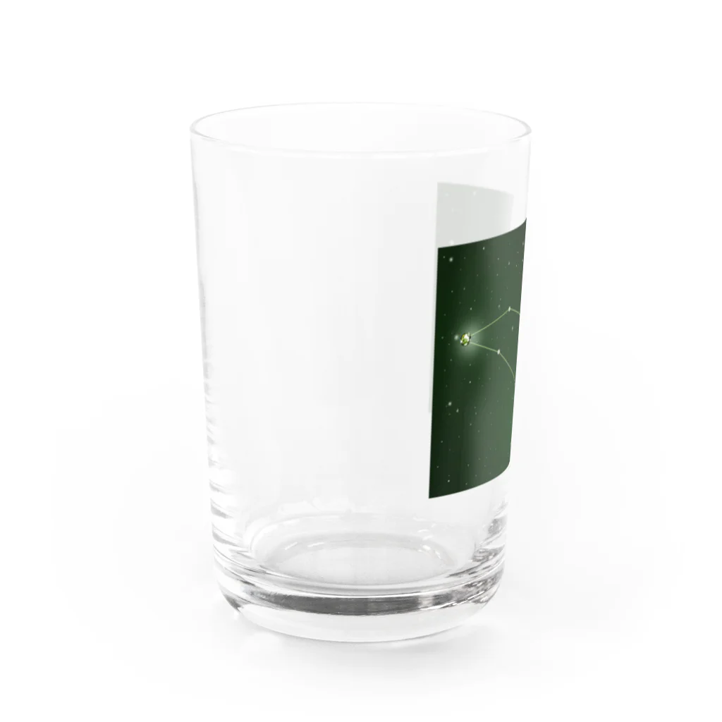 いぬコロの星座と誕生石（しし座×ペリドット） Water Glass :left