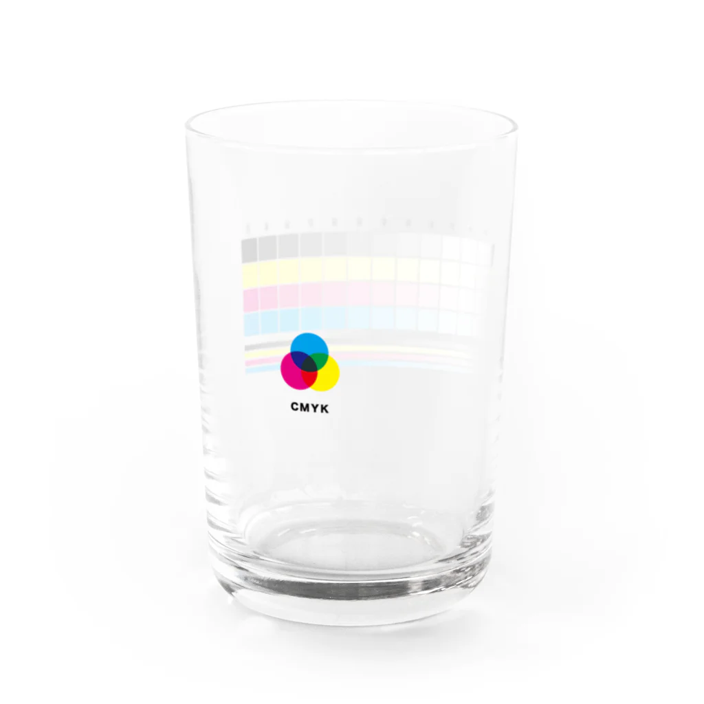 鳥なのにワンちゃん。のCMYK 色の三原色 Water Glass :left