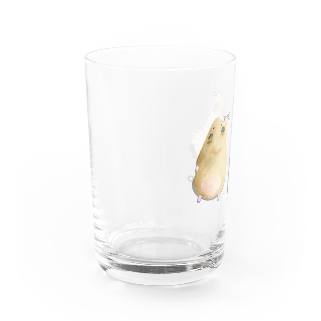 KAMAP ＆ Ricaの【KAMAP】ぎゅっとハムスター兄弟 Water Glass :left