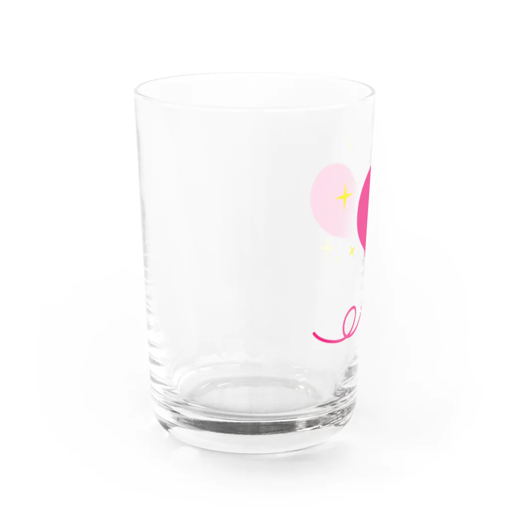 MAGENTA INFINITYのかわいいハートキラキラ Water Glass :left