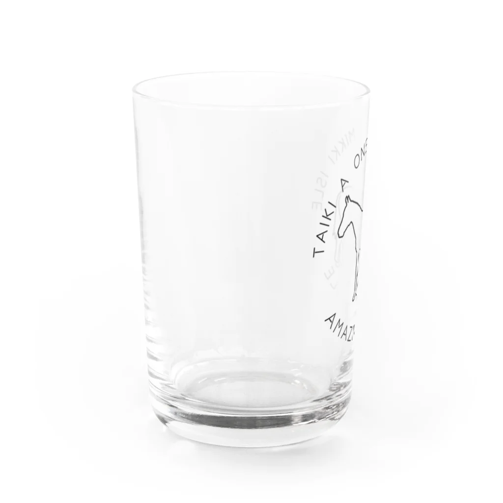 TaikiRacingClubShopのmarulogo【AMZ】kuro Water Glass :left