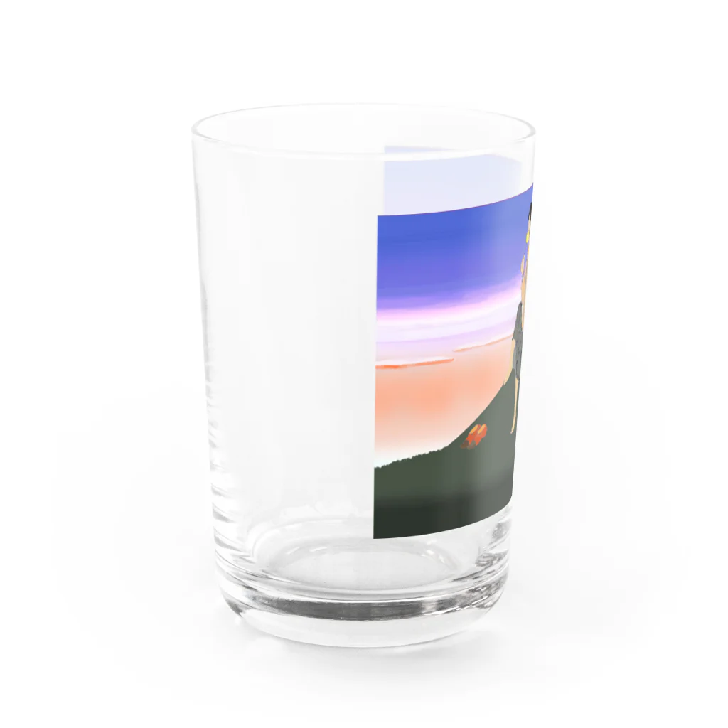 たけろう　と　めぐの月食 Water Glass :left