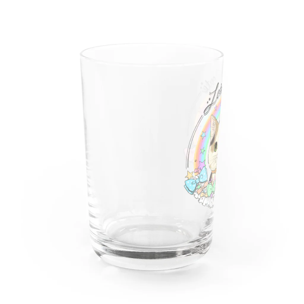 kima-maniのLots of cute 〜フリルとリボンと三毛猫と〜 Water Glass :left