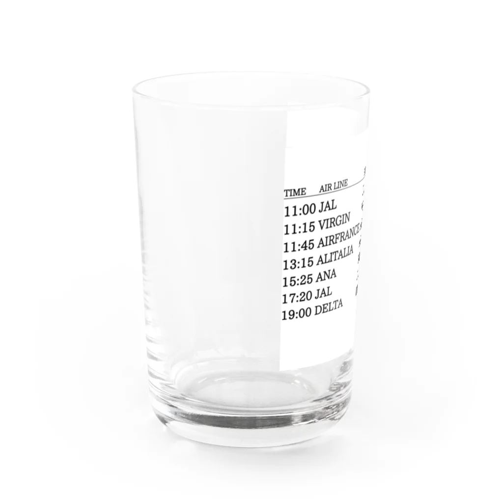 coco NYのflight board Water Glass :left
