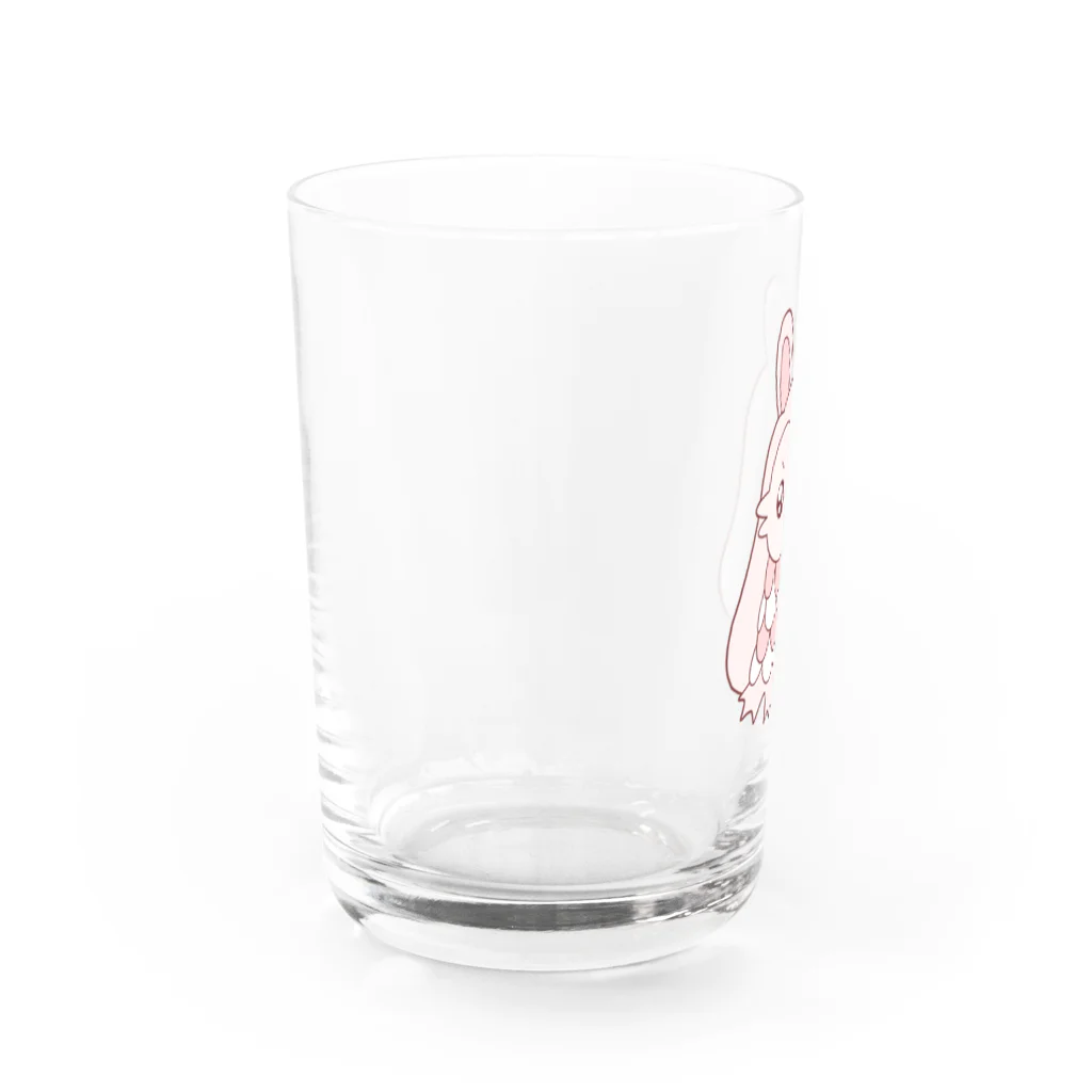 かわいいもののおみせ　いそぎんちゃくのぴえんうさ耳アマビエ　文字なし Water Glass :left