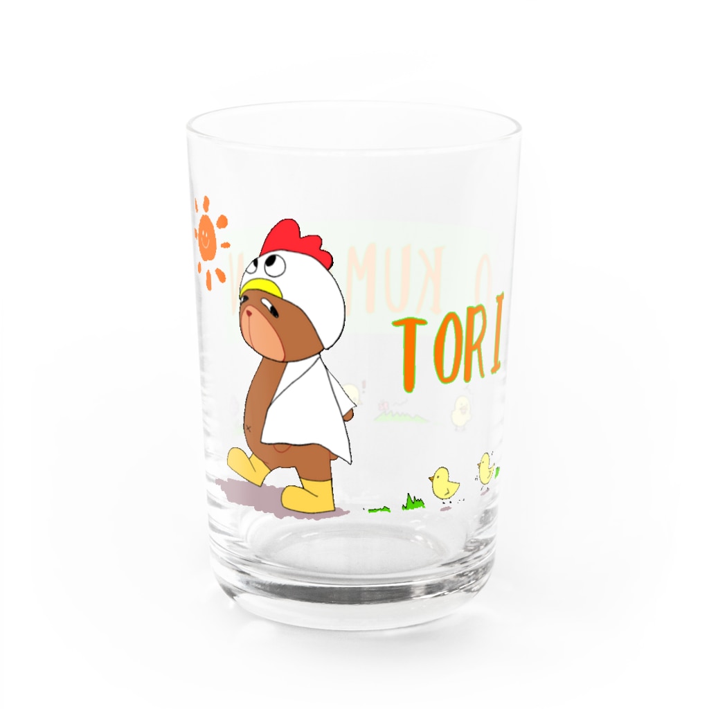 とりのくまさんとひよこ ﾛｰﾏ字ver とりのくまさん Torinokumasan のグラス通販 Suzuri スズリ