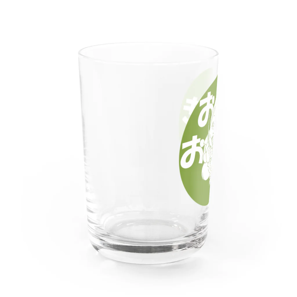 ボアヴィーダのおおきに「えびすさん」抹茶 Water Glass :left