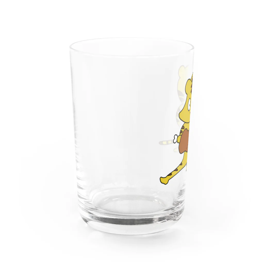 まちのやの肉ニコとら Water Glass :left