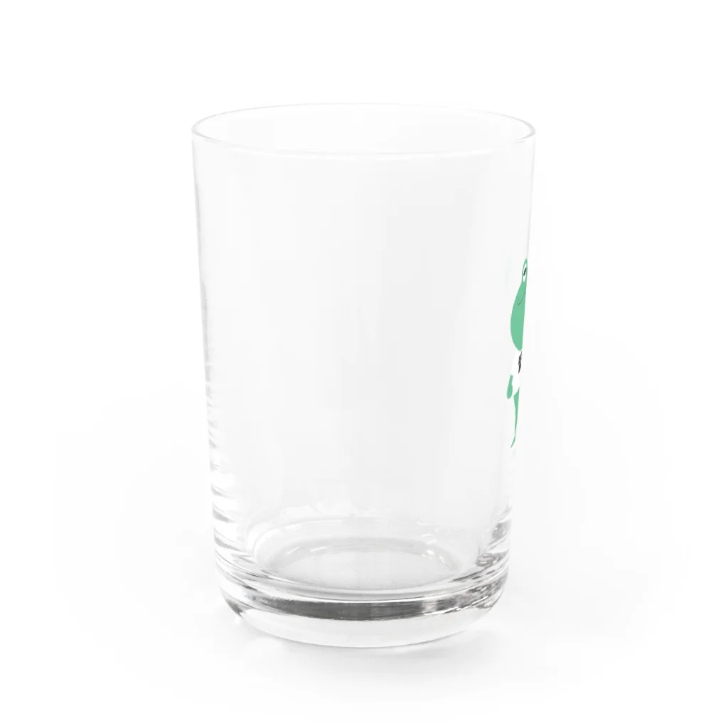 killer frogsのTシャツを着るカエルくん Water Glass :left