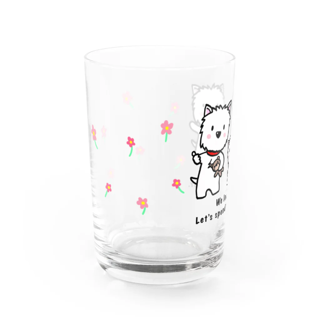 Kizplanning 「Sylph&Devil's」のしろいぬルッチー【3wes】ピンク Water Glass :left