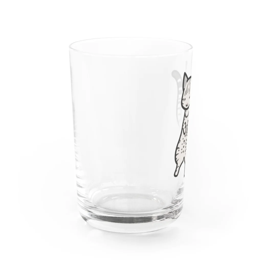 まめゆきの灰ベンガル猫 Water Glass :left