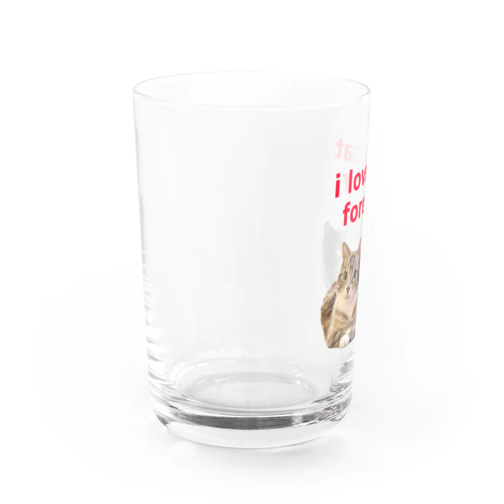 teenage storeのi love cat forever Water Glass :left